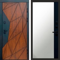 Дверь Termo Door Геометрия Зеркало фацет Черный кварц