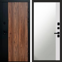 Входная дверь Флэш Зеркало фацет Белый софт