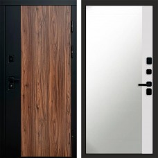 Входная дверь Флэш Зеркало фацет Белый софт