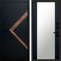 Входная дверь Плэй Зеркало 27 Черный кварц + зеркало
