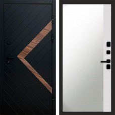 Входная дверь Плэй Зеркало фацет Белый софт