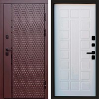 Входная дверь Simple шоколад Престиж Белое дерево
