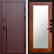 Входная дверь Simple шоколад Зеркало триумф дуб