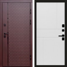 Входная дверь Simple шоколад Горизонт белый