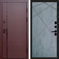 Входная дверь Simple шоколад Лучи бетон темный