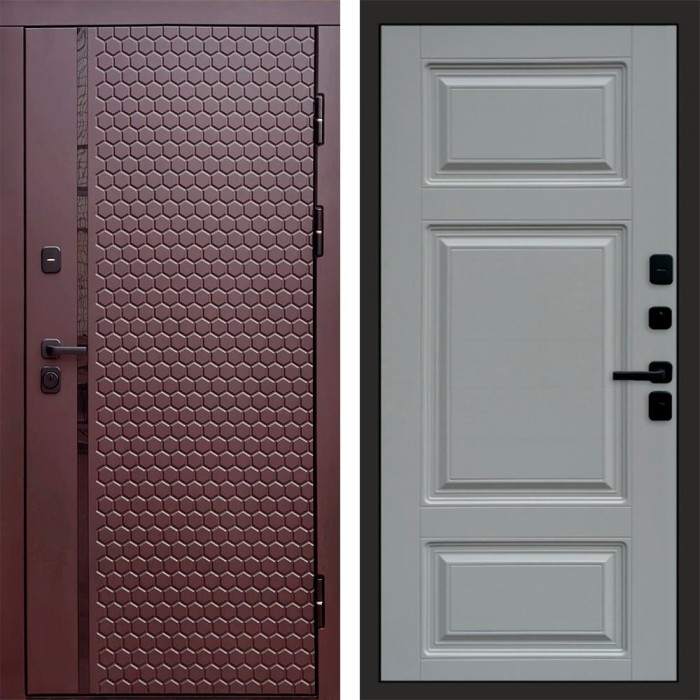 Дверь Termo Door Simple шоколад Лион Grey софт