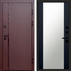 Дверь Termo Door Simple шоколад Зеркало 27 Черный кварц + тонировка
