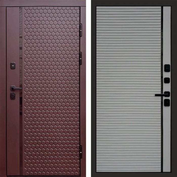 Входная дверь Simple шоколад Porte Grey софт