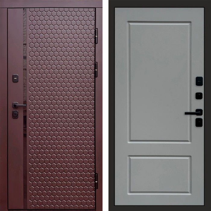 Дверь входная Termo Door Simple шоколад Марсель Grey софт