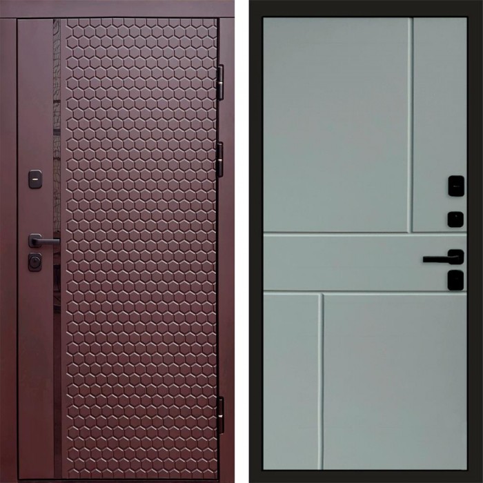 Дверь Termo Door Simple шоколад Горизонт Grey софт