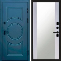 Входная дверь Сфера Зеркало белый софт