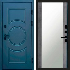 Входная дверь Сфера Зеркало бетон темный