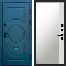 Входная дверь Сфера Зеркало фацет Белый софт