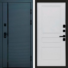 Входная дверь Графит Line Классика Белый матовый