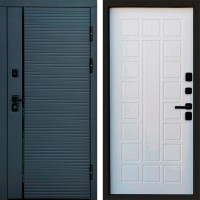 Входная дверь Графит Line Престиж Белое дерево