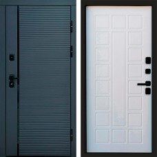 Входная дверь Графит Line Престиж Белое дерево