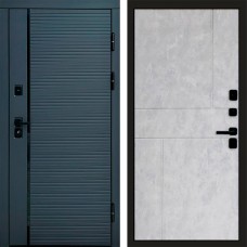 Входная дверь Графит Line Горизонт бетон светлый