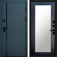 Входная дверь Графит Line Зеркало триумф венге