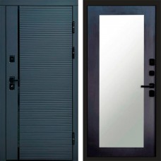 Входная дверь Графит Line Зеркало триумф венге