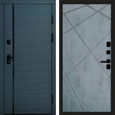 Входная дверь Графит Line Лучи бетон темный