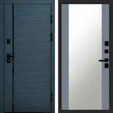 Входная дверь Графит Line Зеркало 27 Grey Софт