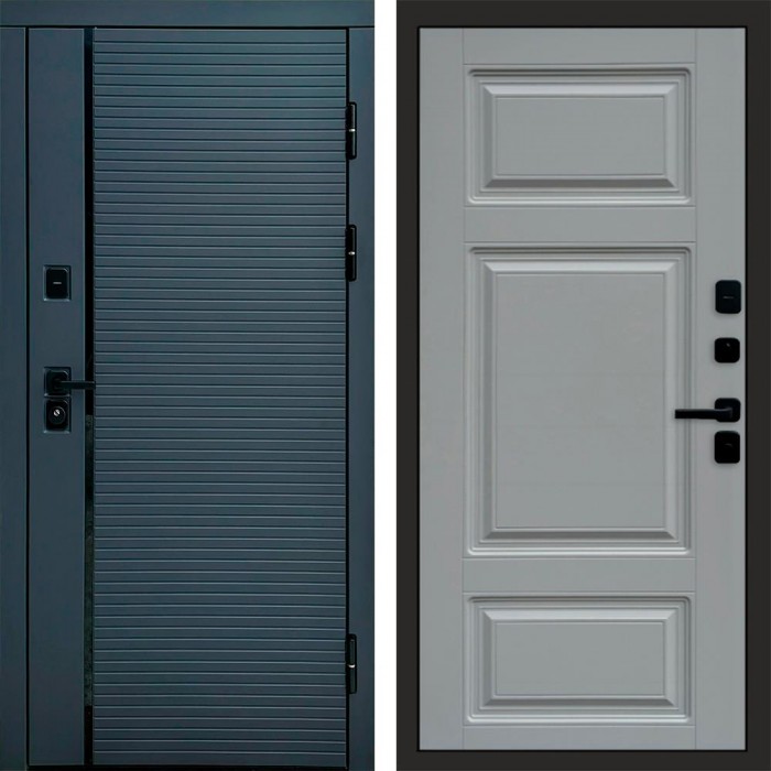 Дверь Termo Door Графит Line Лион Grey софт