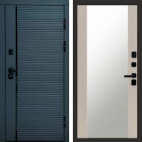 Дверь Termo Door Графит Line Зеркало 27 Слоновая кость