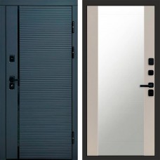 Дверь Termo Door Графит Line Зеркало 27 Слоновая кость