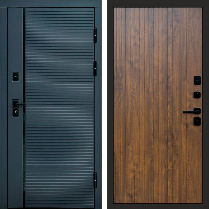 Дверь Termo Door Графит Line Flat Дуб