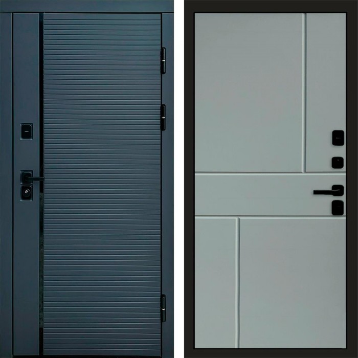 Дверь Termo Door Графит Line Горизонт Grey софт