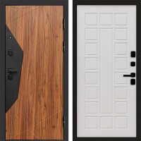 Входная дверь АВАНГАРД Дуб каньон Престиж белый матовый