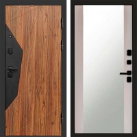 Входная дверь АВАНГАРД Дуб каньон Зеркало Лиственница белая