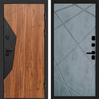 Входная дверь АВАНГАРД Дуб каньон Лучи бетон темный