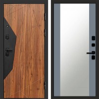 Входная дверь АВАНГАРД Дуб каньон Зеркало 27 Grey Софт