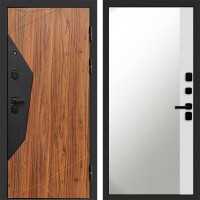 Входная дверь АВАНГАРД Дуб каньон Зеркало фацет Белый софт