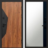 Дверь Termo Door АВАНГАРД Дуб каньон Зеркало фацет Черный кварц