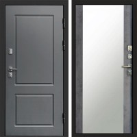 Входная дверь ВЕРОНА Зеркало бетон темный