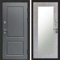 Входная дверь ВЕРОНА Зеркало триумф бетон светлый