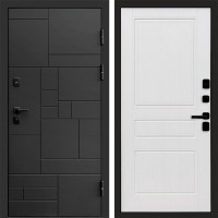 Входная дверь Квадро Классика белое дерево