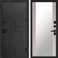 Входная дверь Квадро Зеркало Лиственница белая