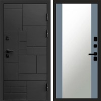 Входная дверь Квадро Зеркало 27 Grey Софт