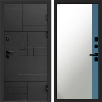 Входная дверь Квадро Зеркало фацет Grey софт