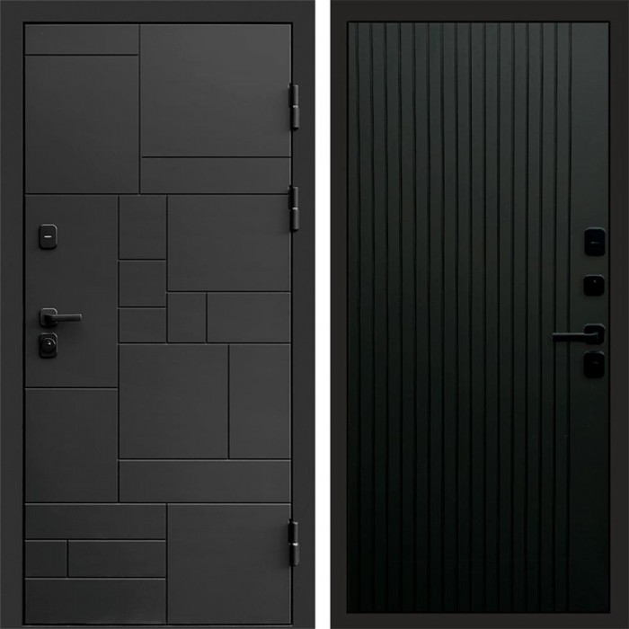 Termo Door Квадро Flat Черный кварц