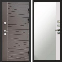 Входная дверь Сицилия Зеркало фацет Белый софт