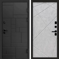 Входная дверь Твист дуб Лучи бетон светлый