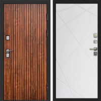 Входная дверь Твист дуб Лучи белый