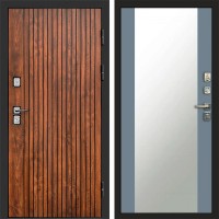 Входная дверь Твист дуб Зеркало 27 Grey Софт