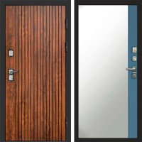 Входная дверь Твист дуб Зеркало фацет Grey софт