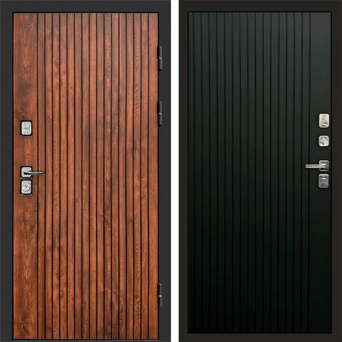 Termo Door Твист дуб Flat Черный кварц