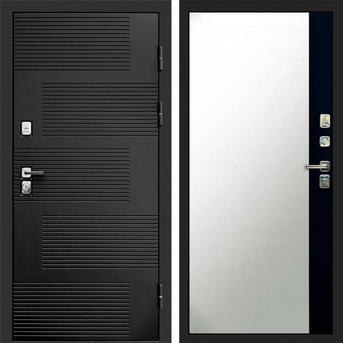 Дверь Termo Door Фаворит Зеркало фацет Черный кварц